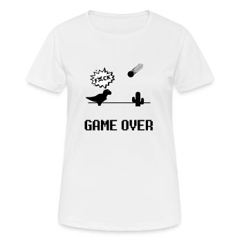 GAME OVER - T-shirt respirant Femme - blanc - Devant - AI Model Female 172 dark (172cm)