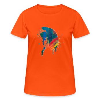 parachute - Women's Breathable T-Shirt - neon orange - Front - AI Model Female 172 dark (172cm)