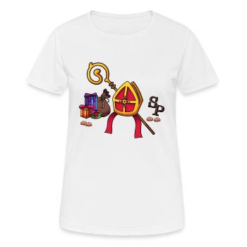 Éléments de Sinterklaas - T-shirt respirant Femme - blanc - Devant - AI Model Female 172 dark (172cm)
