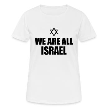 We stand with israel - T-shirt respirant Femme - blanc - Devant - AI Model Female 172 dark (172cm)