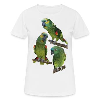 L’amazone à front bleu - T-shirt respirant Femme - blanc - Devant - AI Model Female 172 dark (172cm)