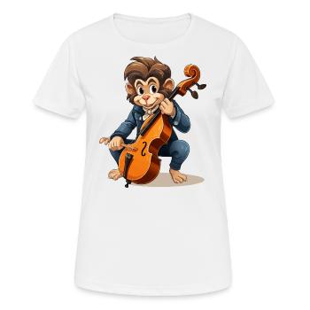 The Tail-Tangled Bassist - Women's Breathable T-Shirt - white - Front - AI Model Female 172 dark (172cm)