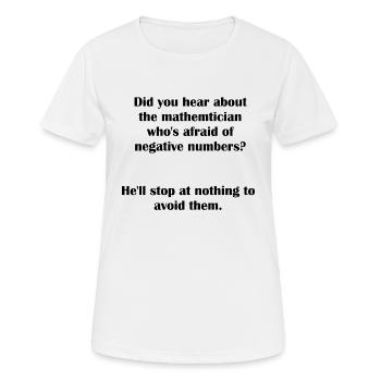 Negative Numbers Pun - Women's Breathable T-Shirt - white - Front - AI Model Female 172 dark (172cm)