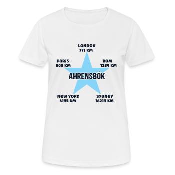 Ahrensbök Stern Ostsee Küste Wohnort Heimat - Frauen T-Shirt atmungsaktiv - Weiß - Vorne - AI Model Female 172 dark (172cm)
