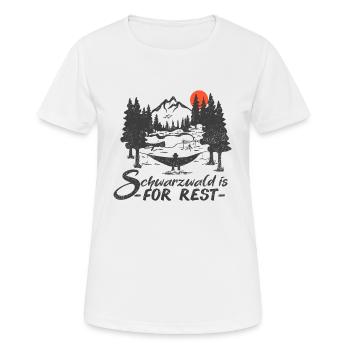 Schwarzwald Heimat Wald Tannen Bollenhut Kuckuck - Frauen T-Shirt atmungsaktiv - Weiß - Vorne - AI Model Female 172 dark (172cm)