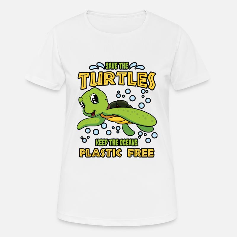 Save the turtles - Women's Breathable T-Shirt - white