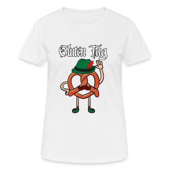 Gluten Tag - Frauen T-Shirt atmungsaktiv - Weiß - Vorne - AI Model Female 172 dark (172cm)