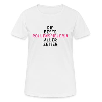 Rollenspieler Rollenspiel Spiel MMORPG Gaming Geek - Frauen T-Shirt atmungsaktiv - Weiß - Vorne - AI Model Female 172 dark (172cm)