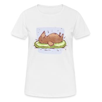 Taupe sur l'eau - T-shirt respirant Femme - blanc - Devant - AI Model Female 172 dark (172cm)