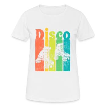 Disco - Frauen T-Shirt atmungsaktiv - Weiß - Vorne - AI Model Female 172 dark (172cm)
