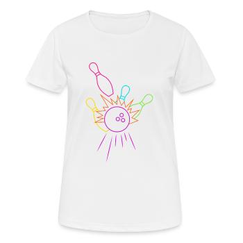 Amateurs de quilles - T-shirt respirant Femme - blanc - Devant - AI Model Female 172 dark (172cm)