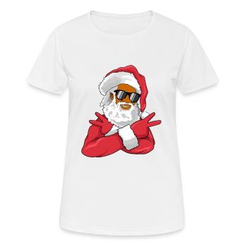 African-American Santa Claus - Women's Breathable T-Shirt - white - Front - AI Model Female 172 dark (172cm)