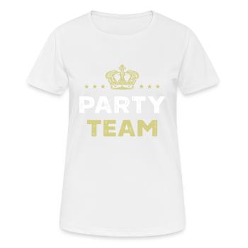 Équipe de fête - T-shirt respirant Femme - blanc - Devant - AI Model Female 172 dark (172cm)