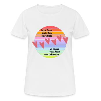 Beste Mama der Welt - Muttertag - Frauen T-Shirt atmungsaktiv - Weiß - Vorne - AI Model Female 172 dark (172cm)