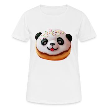 Baby Panda Donut - Frauen T-Shirt atmungsaktiv - Weiß - Vorne - AI Model Female 172 dark (172cm)