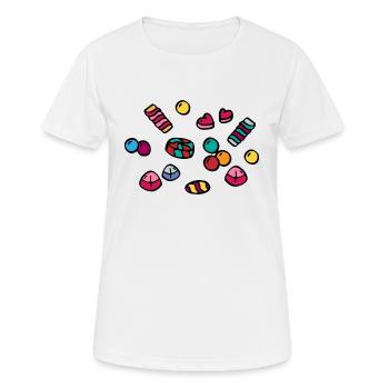 Bonbon Candy Halloween / sweets / sweets - Women's Breathable T-Shirt - white - Front - AI Model Female 172 dark (172cm)