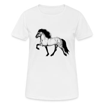 Tölter Illustration - Frauen T-Shirt atmungsaktiv - Weiß - Vorne - AI Model Female 172 dark (172cm)