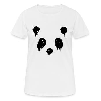 trauriger Panda - Frauen T-Shirt atmungsaktiv - Weiß - Vorne - AI Model Female 172 dark (172cm)