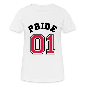 Pride 01 - Stolz - Schwule und Lesben - Homo Ehe - Frauen T-Shirt atmungsaktiv - Weiß - Vorne - AI Model Female 172 dark (172cm)