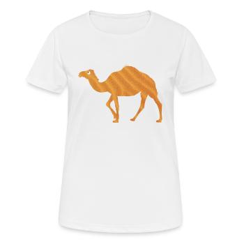 Dromedar Wüste - Frauen T-Shirt atmungsaktiv - Weiß - Vorne - AI Model Female 172 dark (172cm)