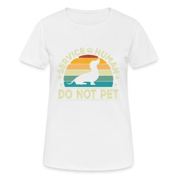 Service Mensch - Frauen T-Shirt atmungsaktiv - Weiß - Vorne - AI Model Female 172 dark (172cm)