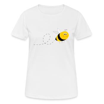 small bee - Women's Breathable T-Shirt - white - Front - AI Model Female 172 dark (172cm)