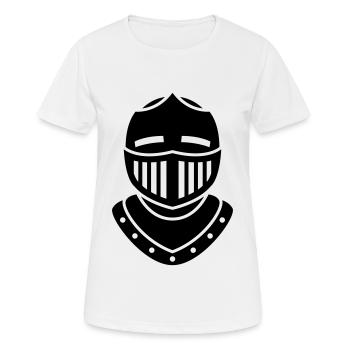 Casque de chevalier - T-shirt respirant Femme - blanc - Devant - AI Model Female 172 dark (172cm)