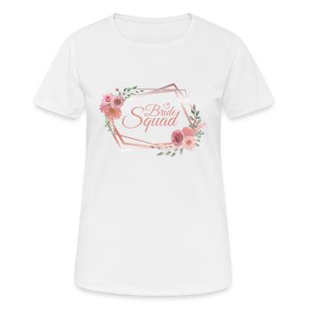 Bride Squad Geschenk - Frauen T-Shirt atmungsaktiv - Weiß - Vorne - AI Model Female 172 dark (172cm)