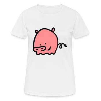 Schweinchen 2 - Frauen T-Shirt atmungsaktiv - Weiß - Vorne - AI Model Female 172 dark (172cm)