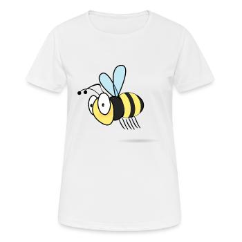Honigbiene - Frauen T-Shirt atmungsaktiv - Weiß - Vorne - AI Model Female 172 dark (172cm)