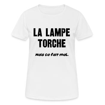la lampe torche - T-shirt respirant Femme - blanc - Devant - AI Model Female 172 dark (172cm)