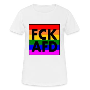 Fck afd - Women's Breathable T-Shirt - white - Front - AI Model Female 172 dark (172cm)