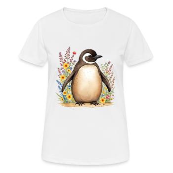 Niedlicher Pinguin - Frauen T-Shirt atmungsaktiv - Weiß - Vorne - AI Model Female 172 dark (172cm)