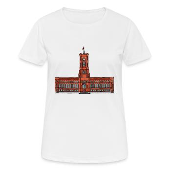 Red City Hall Berlin c - Women's Breathable T-Shirt - white - Front - AI Model Female 172 dark (172cm)