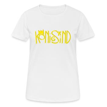 Koenigskind - christliches Design, Handlettering - Frauen T-Shirt atmungsaktiv - Weiß - Vorne - AI Model Female 172 dark (172cm)