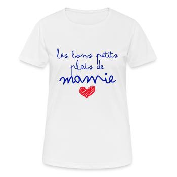 Les bons petits plats de ma mamie - T-shirt respirant Femme - blanc - Devant - AI Model Female 172 dark (172cm)