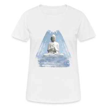 buddha 1 - T-shirt respirant Femme - blanc - Devant - AI Model Female 172 dark (172cm)
