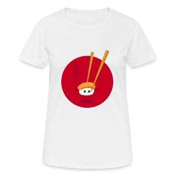 Sushi Hunter - Frauen T-Shirt atmungsaktiv - Weiß - Vorne - AI Model Female 172 dark (172cm)