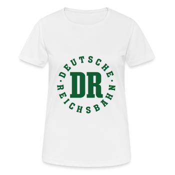 Deutsche Reichsbahn - DDR (N)Ostalgie - Frauen T-Shirt atmungsaktiv - Weiß - Vorne - AI Model Female 172 dark (172cm)
