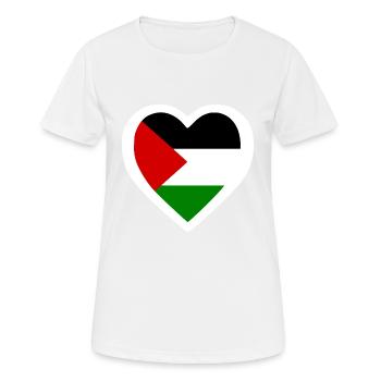 Palestina herz - Frauen T-Shirt atmungsaktiv - Weiß - Vorne - AI Model Female 172 dark (172cm)