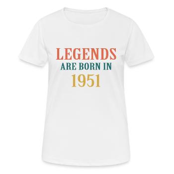 légendes 1951 - T-shirt respirant Femme - blanc - Devant - AI Model Female 172 dark (172cm)