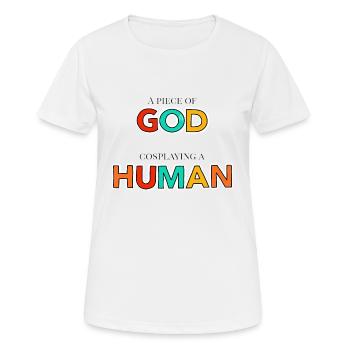 Un morceau de dieu - T-shirt respirant Femme - blanc - Devant - AI Model Female 172 dark (172cm)