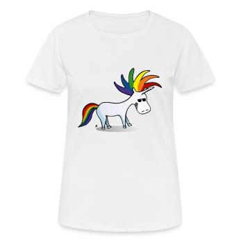 Punk Unicorn - Women's Breathable T-Shirt - white - Front - AI Model Female 172 dark (172cm)