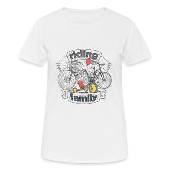 riding family - Women's Breathable T-Shirt - white - Front - AI Model Female 172 dark (172cm)