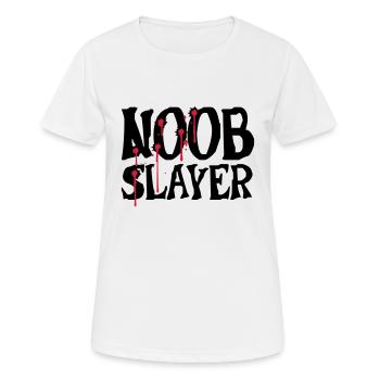 Noob Slayer Shooter - Frauen T-Shirt atmungsaktiv - Weiß - Vorne - AI Model Female 172 dark (172cm)