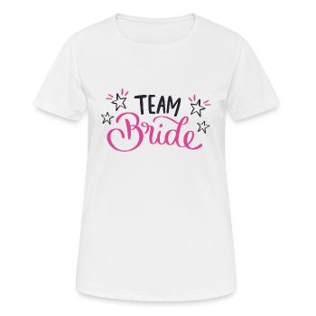 Team Bride - Women's Breathable T-Shirt - white - Front - AI Model Female 172 dark (172cm)
