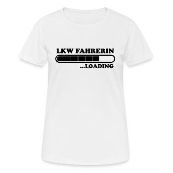 LKW Fahrerin Spruch Fun Lastwagenfahrerin Geschenk - Frauen T-Shirt atmungsaktiv - Weiß - Vorne - AI Model Female 172 dark (172cm)