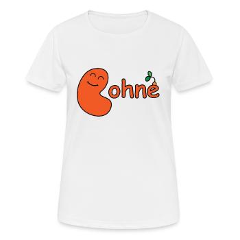 Bohne - Frauen T-Shirt atmungsaktiv - Weiß - Vorne - AI Model Female 172 dark (172cm)
