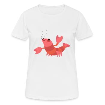 Homard doux - T-shirt respirant Femme - blanc - Devant - AI Model Female 172 dark (172cm)