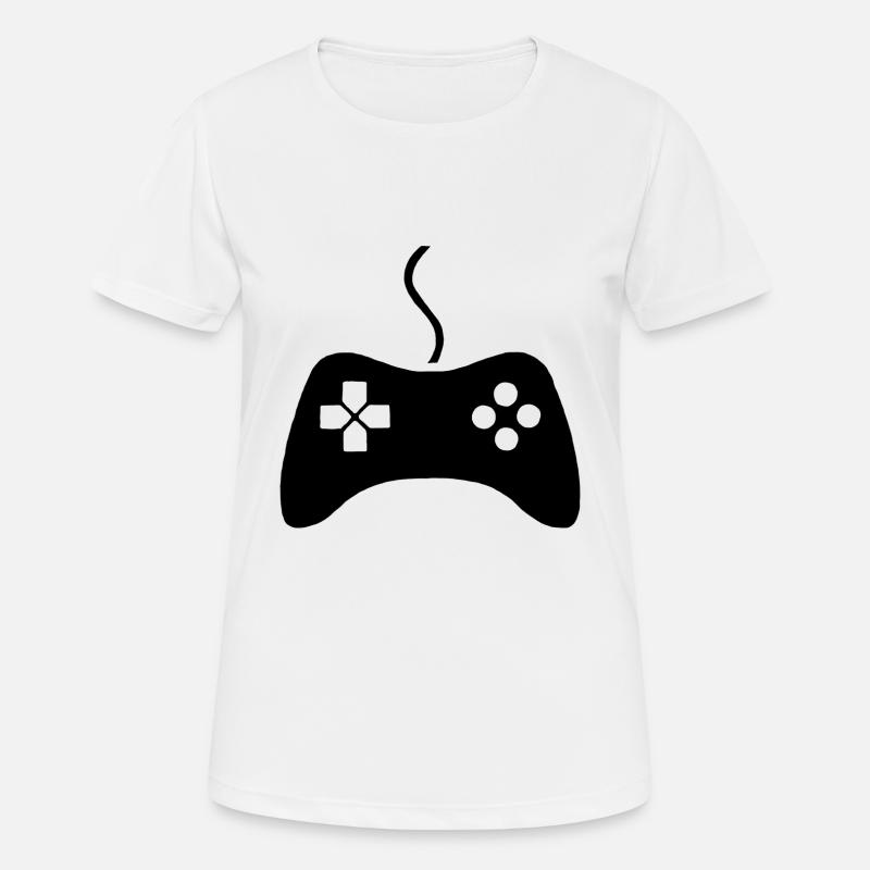 Controller Flat - Frauen T-Shirt atmungsaktiv - Weiß